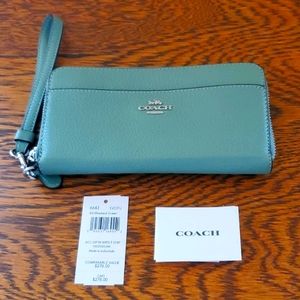 Coach Accordion Zip Around Wristlet